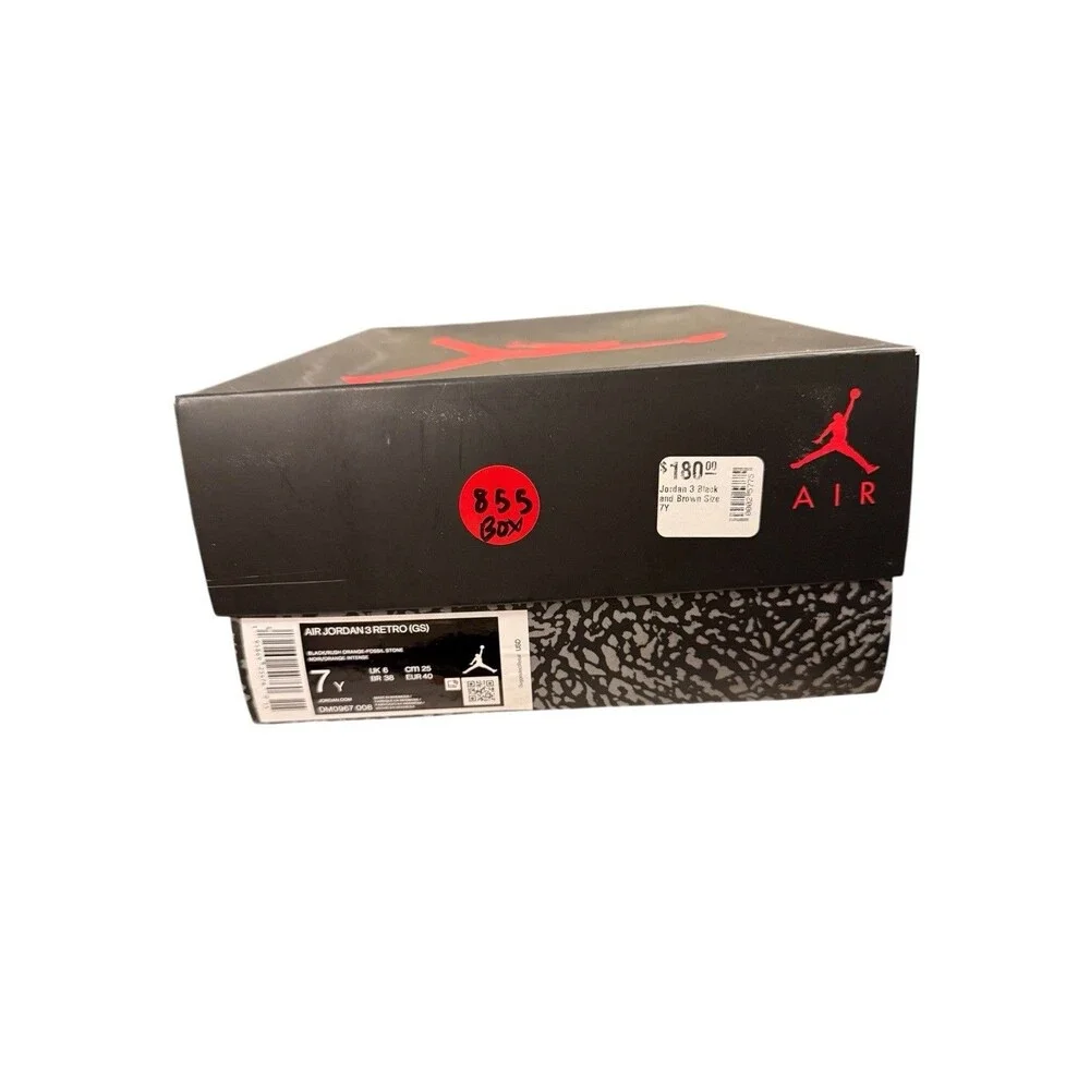 Nike Air Jordan 3 Retro GS Desert Elephant Fossil Stone DM0967-008 Size 7Y‎